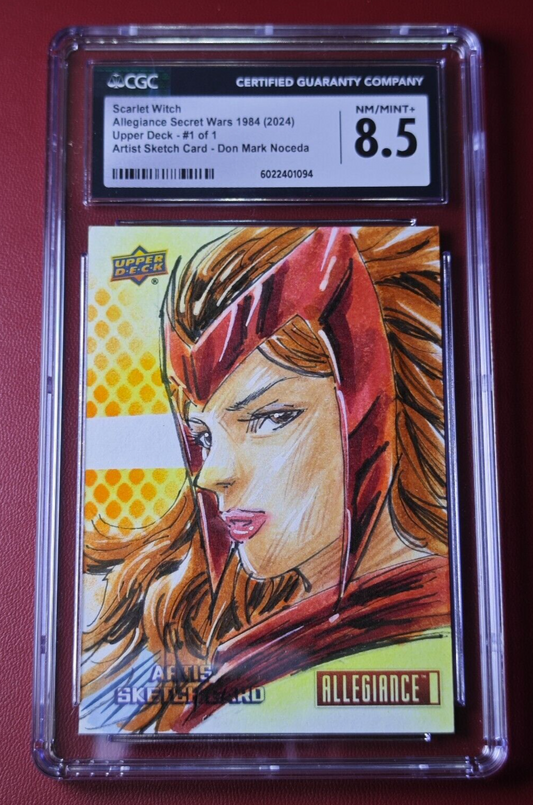 2024 UD Allegiance Secret Wars Artist Sketch Scarlet Witch 1/1 Don Mark Noceda