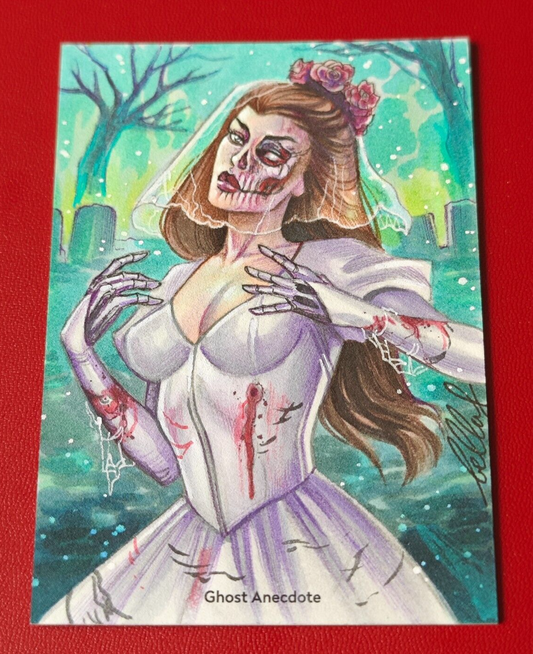 Ghost Anecdote 1/1 Hand-Drawn Sketch Card Bella Rachlin Artist Signed