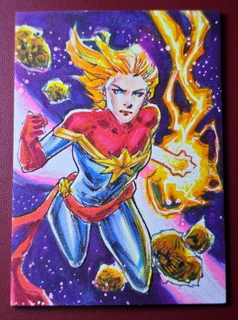 2024 Marvel Infinity Saga Origin Sketch Card Captain Marvel