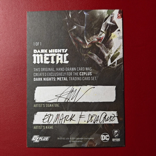 2024 CZPlus Dark Nights Metal Sketch Card Wonder Woman 1/1 Ed Mark F dela Cruz