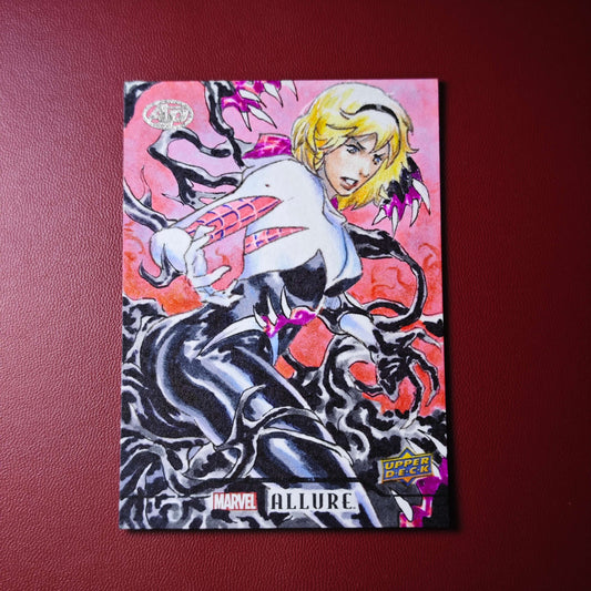 2021 Marvel Allure 1/1 Sketch Card Spider-Gwen Venomized Jomar Bulda